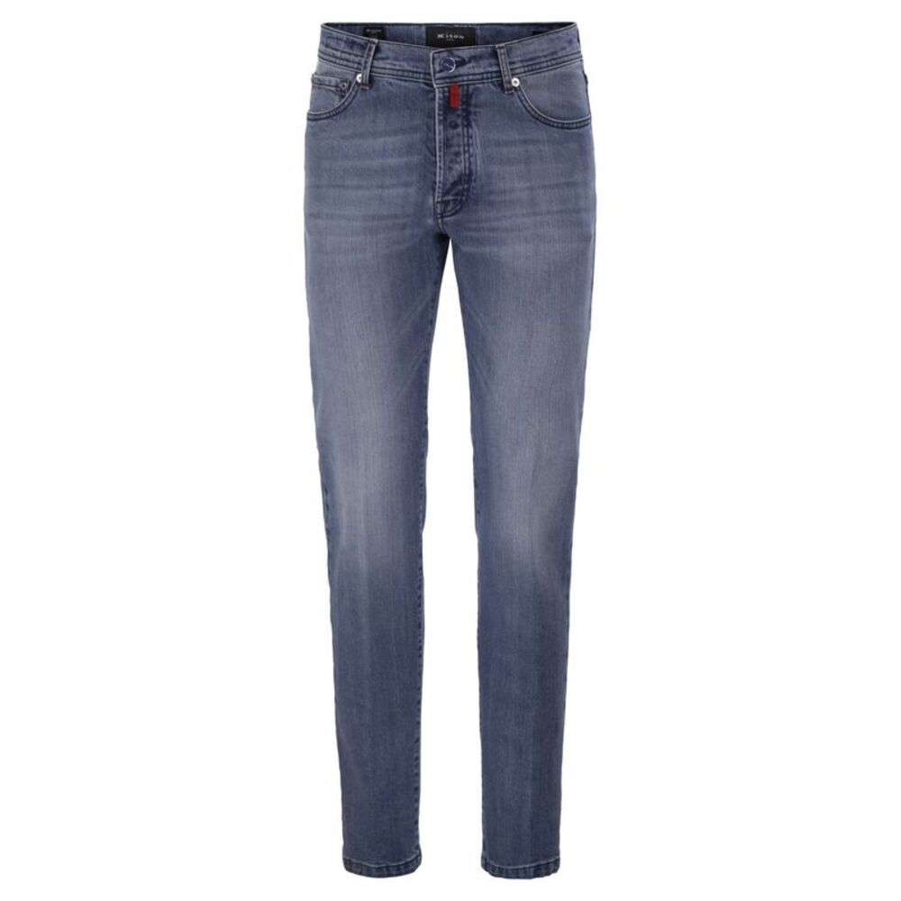 Kiton Men Five-Pocket Stretch Denim Jeans